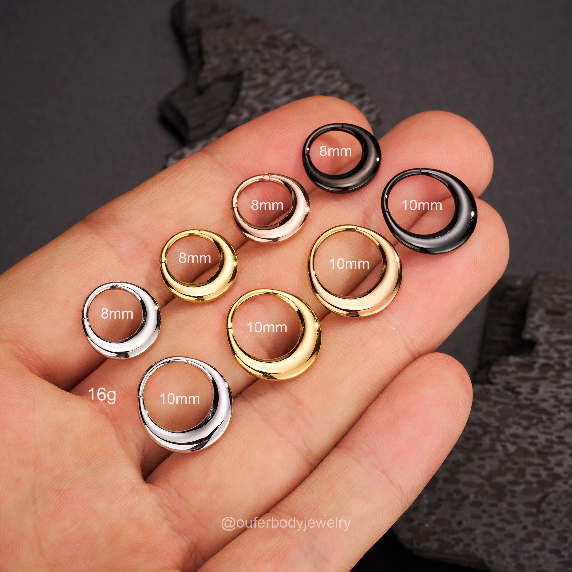 Lunar Bold Septum Clicker – Sculpted Shine for Unapologetic Style