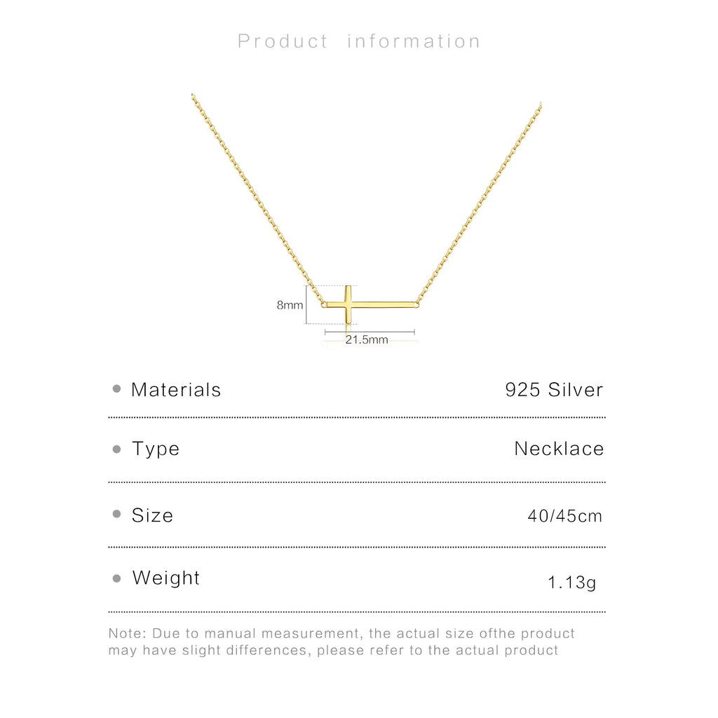 PureGrace™ 925 Sterling Silver Cross Necklace – Timeless Elegance, Redefined