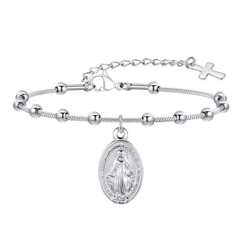 Divine Grace Rosary Bracelet – Faith Woven in Golden Beauty